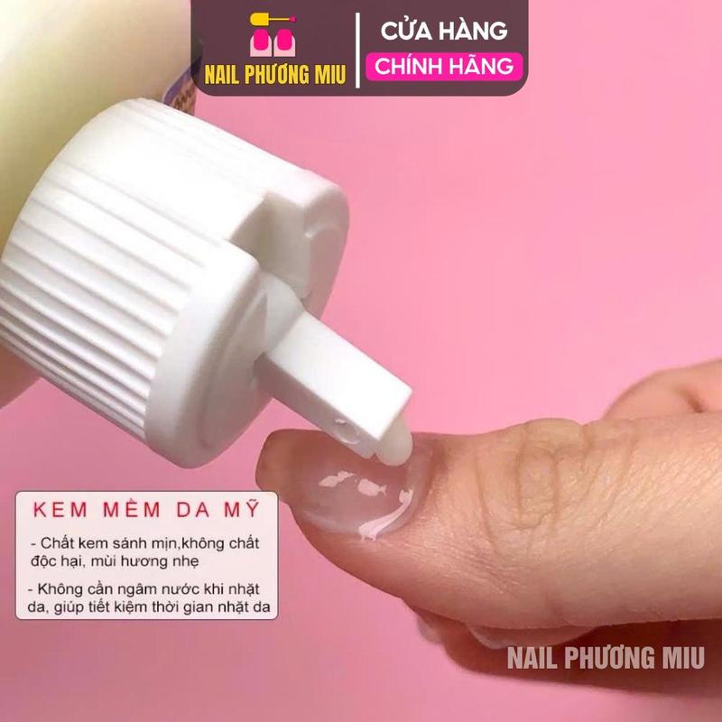 Chai Kem Làm Mềm Da Quanh Móng Dạng Lỏng Và Kem Làm Mềm Da Chuyên Dụng Làm Nail Không Cần Ngâm Nước