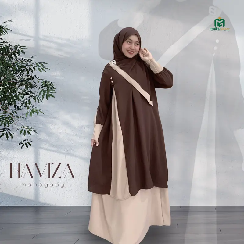 HAVIZA Set Rok Tunik Sar'i Set hijab Busui Wudhu friendly Terbaru 6