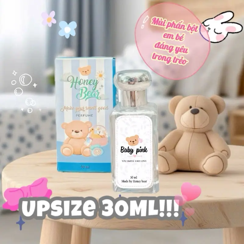 [Upsize Mua 2 tặng 1 fullsize]Nước hoa Honeybear mùi phấn em bé ngọt ngào đáng yêu chai 30ml