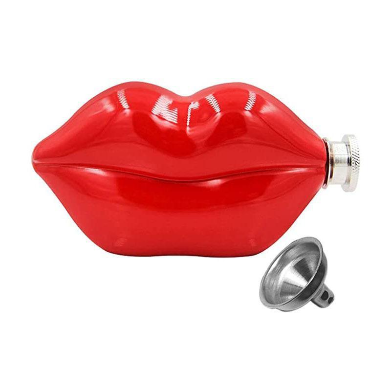 Product Introduction of Hip Flask Red Lips Shape 5oz Food Grade Stainless Steel Alcohol Whiskey Bottle Gifts Drinkware Bridesmaid Flasks 17