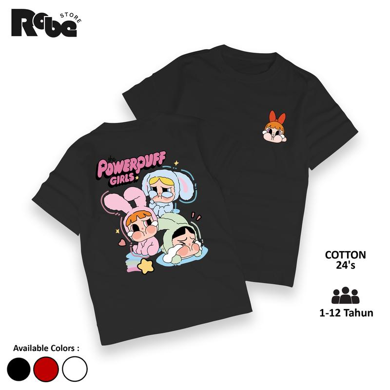 Kaos Distro Anak-anak Cewe Umur 1-12 Tahun Motif Gambar Digital Printing Bahan Cotton Combed Premium R23 3