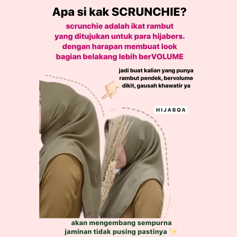 HIJABQA - Scrunchie Ikat Rambut Hijabers 3