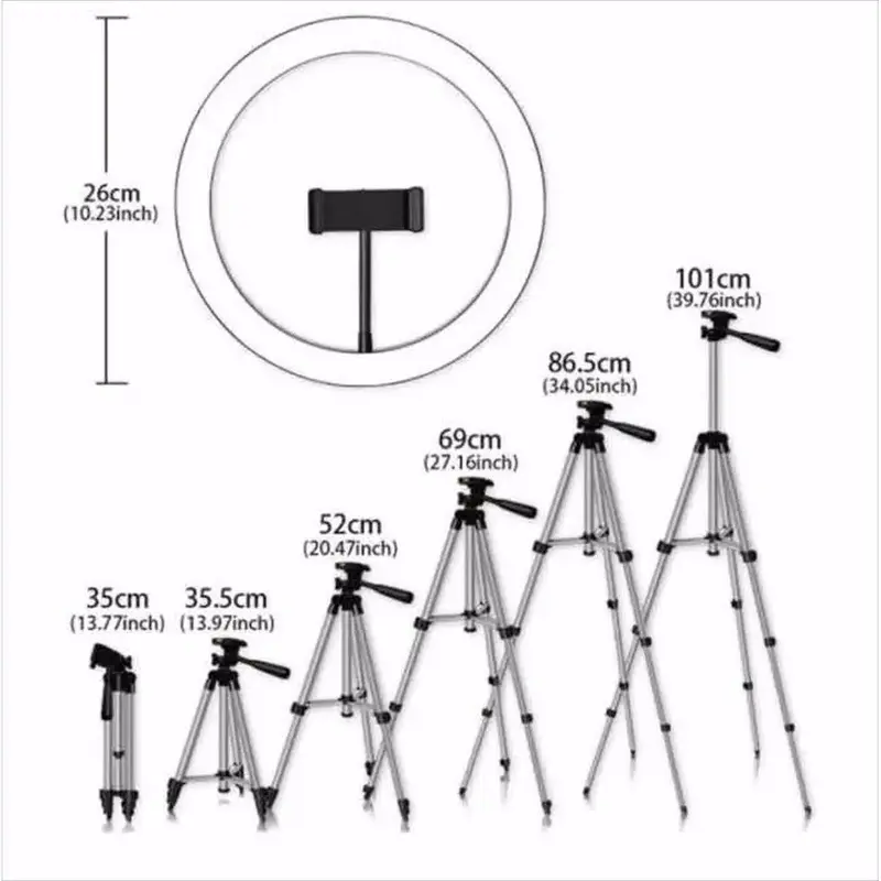 TRIPOD DK-1126 / DK-1226 Make Up Vlog + Ring 26cm free Sarung Tripod 6