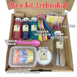 Slime Kit Set Lengkap ANTI GAGAL Souvenir DIY Mainan Edukasi Anak byGHEduPlay