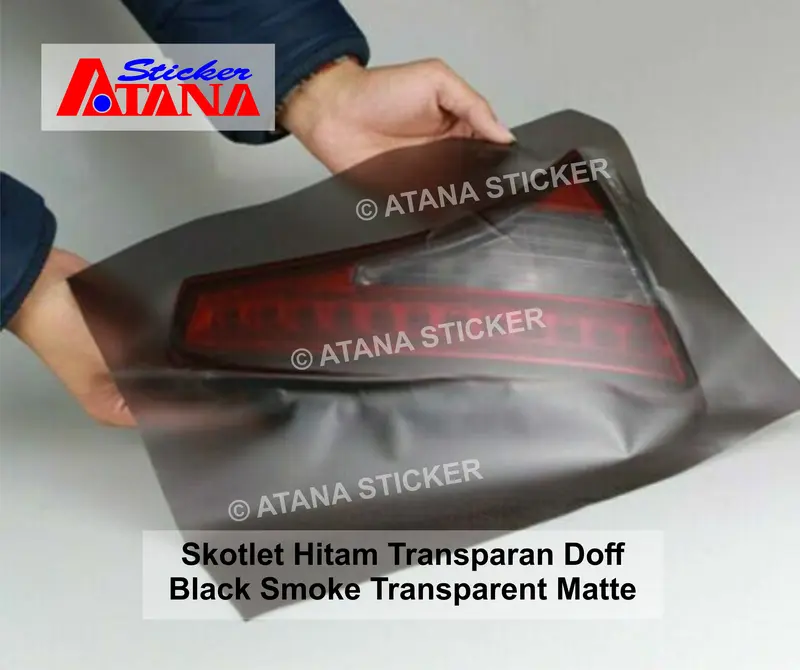 Skotlet Hitam Glossy Doff Transparan Stiker Black Smoke Hybrid Dark Muda Tua Bening Gelap PPF VPF Cutting Sticker Anti Gores Lampu Sein Headlamp Speedometer Kaca Aquarium Antigores Dekorasi Variasi Interior Eksterior Aksesoris Sepeda Listrik Motor Mobil 5