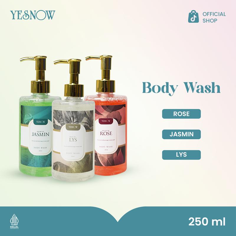 Bundling Body Care Fleurie Series 3in1 Yesnow  ( Body Scrub + Body Wash + Body Lotion  ) 4