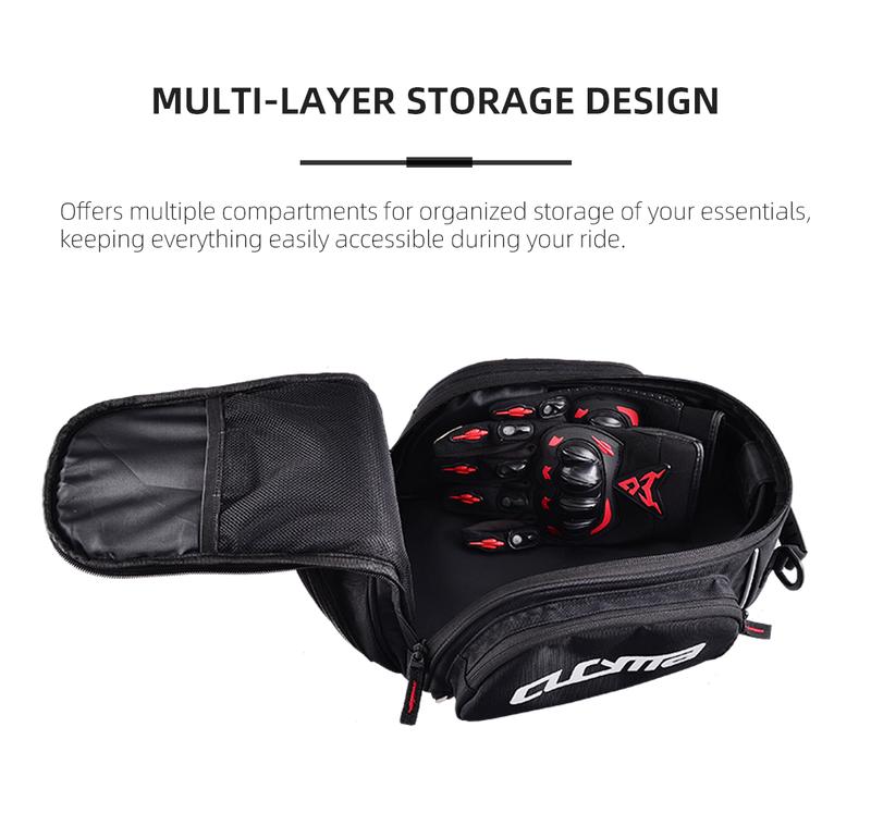 Product Introduction of CUCYMA CB-1808 Motorcycle Tank Bag with Touchscreen Phone Pocket, Scratch-Resistant and Durable, Easy to Install and Remove 2