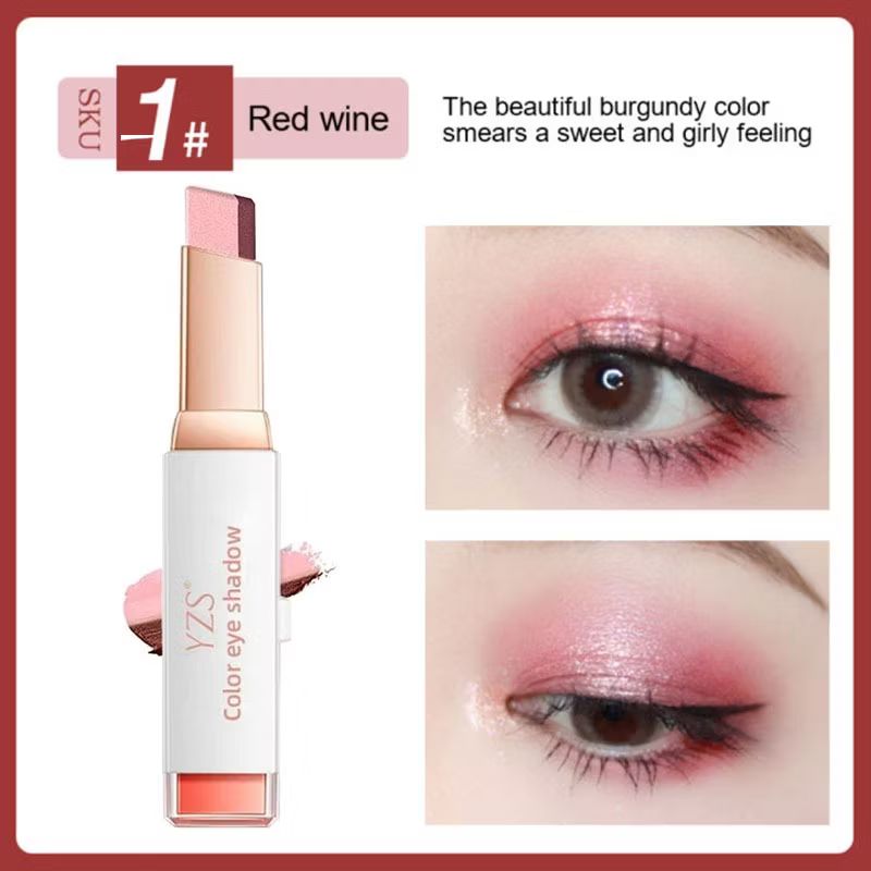 Eyeshadow Palette Stik Dua Warna Nude Color Make up Mata Anti Air Tahan Lama