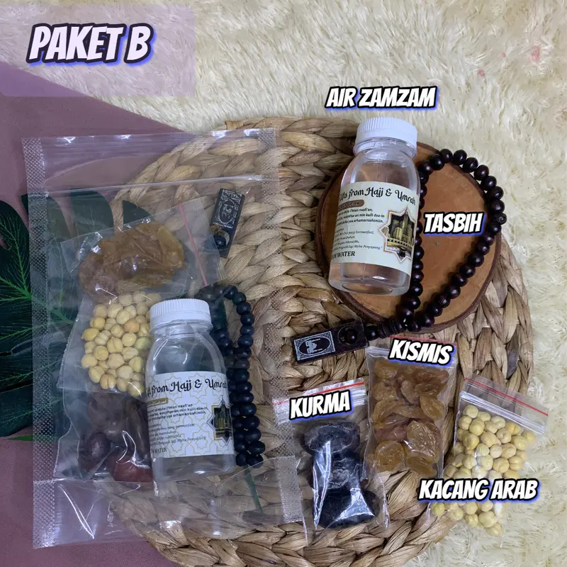 PAKET EKONOMIS OLEH-OLEH HAJI DAN UMROH MENGGUNAKAN POUCH/1PCS/BINGKISAN MAKANAN Almond Coklat Food Gift 1