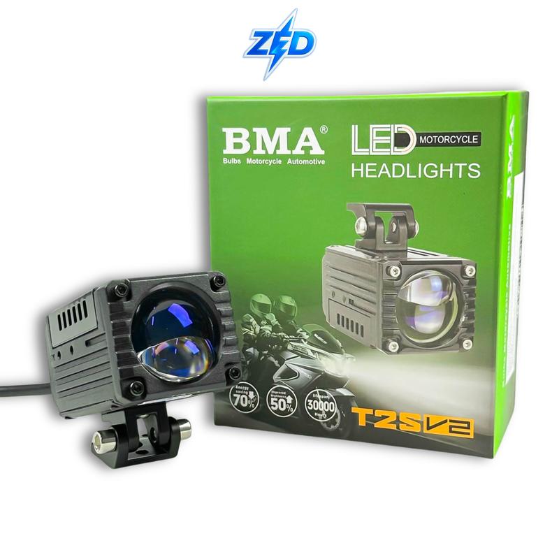 Đèn Trợ Sáng T2S V2 BMA - 60W Ánh Sáng Hoàn Hảo, Chống Chói 12 24V ĐiệnBình Chống Nước IP68 Xe Tải, Oto, Xe Máy - Phụ Kiện Phụ Tùng