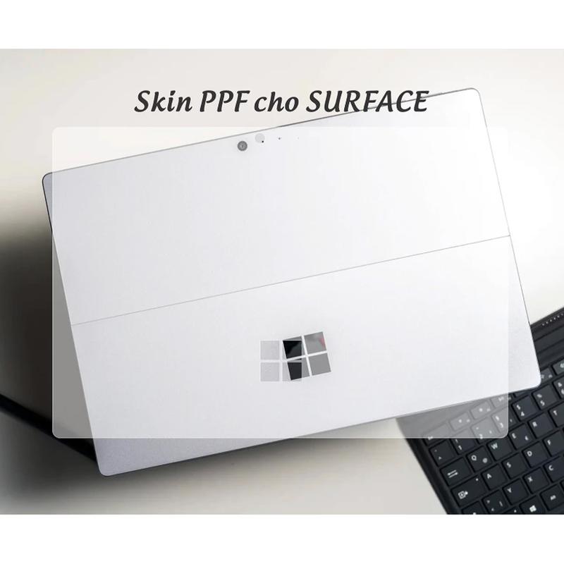 Skin dán chống xước cho mặt lưng máy Surface Go, Go2, Pro2, Pro3, Pro4, Pro5, Pro6, Pro7, Pro8, ProX, SF 3,... Miếng Dán Skin PPF Trong Suốt Bóng 3 Lớp