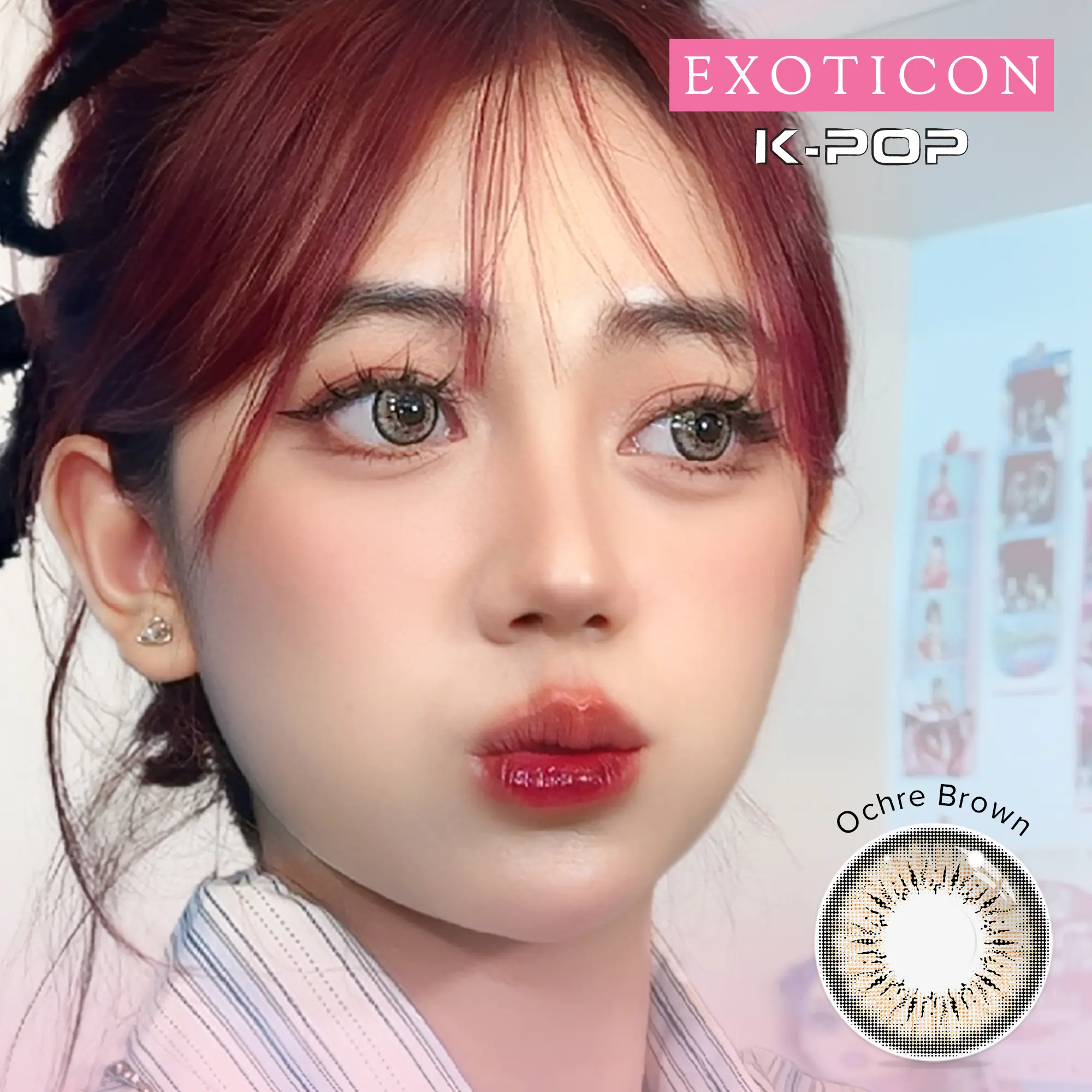 Exoticon Softlens - K-POP - Ochre Brown Eye Soflens Lensa