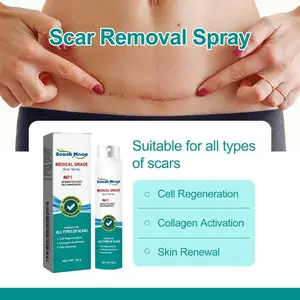 Scar Repair Spray, Fade Scars Acne Marks Stretch Marks for Silky Bright Glowing Skin 20g