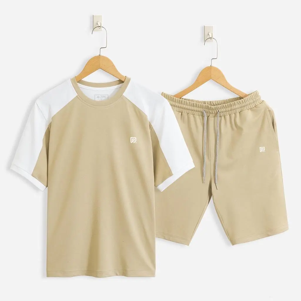 ACHSAWAKE High Quality Korean Fashion Casual Men's T-Shirt Short Sleeve Set