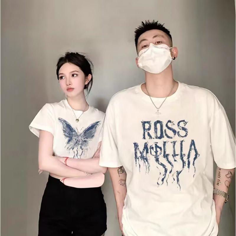 Product Introduction of Fashion Round Neck Butterfly Print Tshirt Women'S Casual And Versatile Short Sleeve Tshirt 2