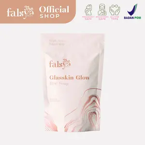 The Falsya Beauty Sabun Glassskin Glow Bar Soap  Pencerah Membersihkan Punggung Memudarkan Kulit Hitam Kusam Perawatan Mencerahkan Tangan