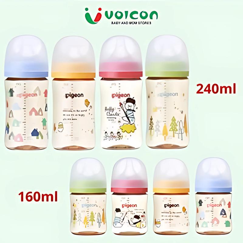 Bình Sữa Pigeon họa Tiết thời thượng PPSU Plus WN3 nội địa Nhật 160ml 240ml Thế Hệ 3 Chính Hãng