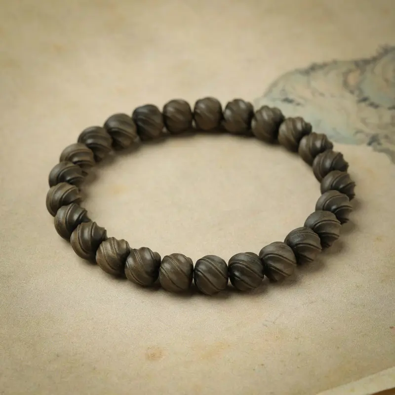 【Benmu】Dark Indian White Sandalwood 1-Wrap Bracelet