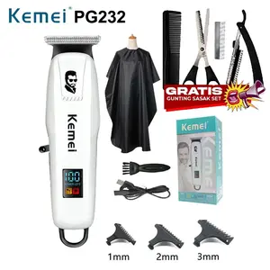 Promo 1 set Lengkap Kemei Hair Clipper Mesin Cukur Rambut Elegan Premium
