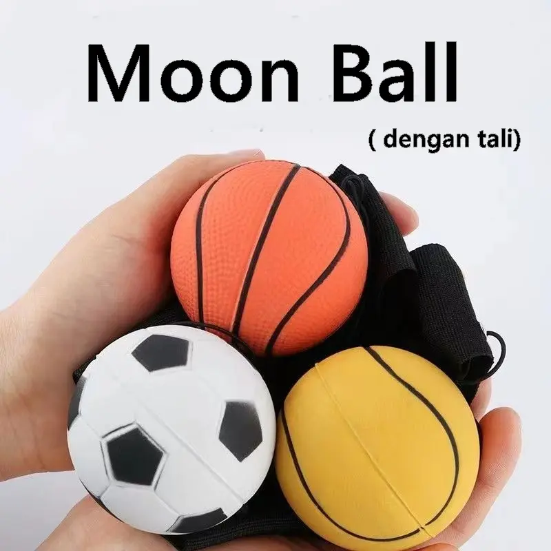 Mainan Anak Bola Lempar Bouncy Ball Moon Ball Edukasi Fidget Toys Anti Stress Mainan Olahraga Outdoor 5