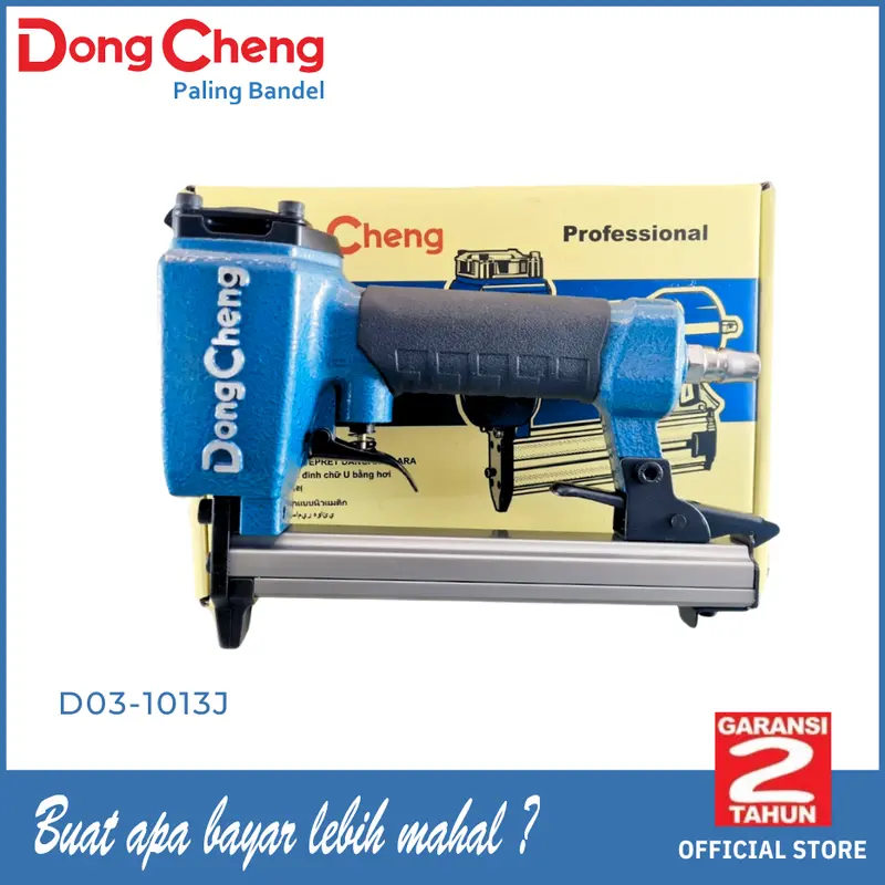 Dongcheng D03-1013J Mesin Stapler Angin 10mm Air Stapler Paku U 2