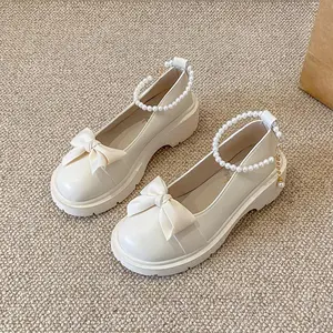 SK-027 [FF] Sepatu Kerja Wanita Pita Elegant Sepatu Docmart Pearl Perempuan Mules Cewek Korean