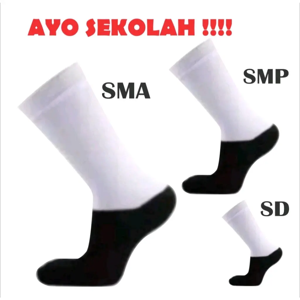 Kaos Kaki Anak Sekolah Ukuran SD SMP SMA Fashion SR Olshop77