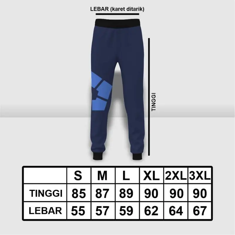 Celana Joger Sweatpants Bandana Paisley Printing Motif 3 4