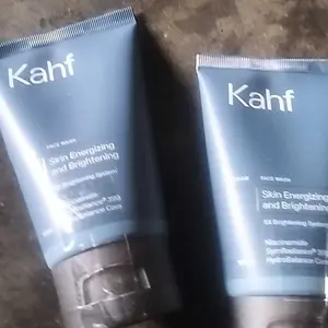 Kahf Paket Triple Pack Face Wash Skin Energizing and Brightening 100 ml - 3 pcs Sabun Cuci Muka Pria untuk Membantu Mencerahkan Wajah - Suitable for Daily Use
