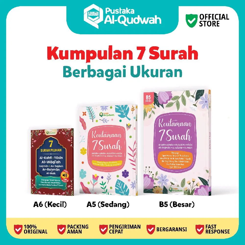 BEST SELLER Keutamaan 7 Surah Pilihan || Surah mustajab | Buku Muslimah | Buku Keutamaan 7 surah istimewa II Ayat 1000 Dinar
