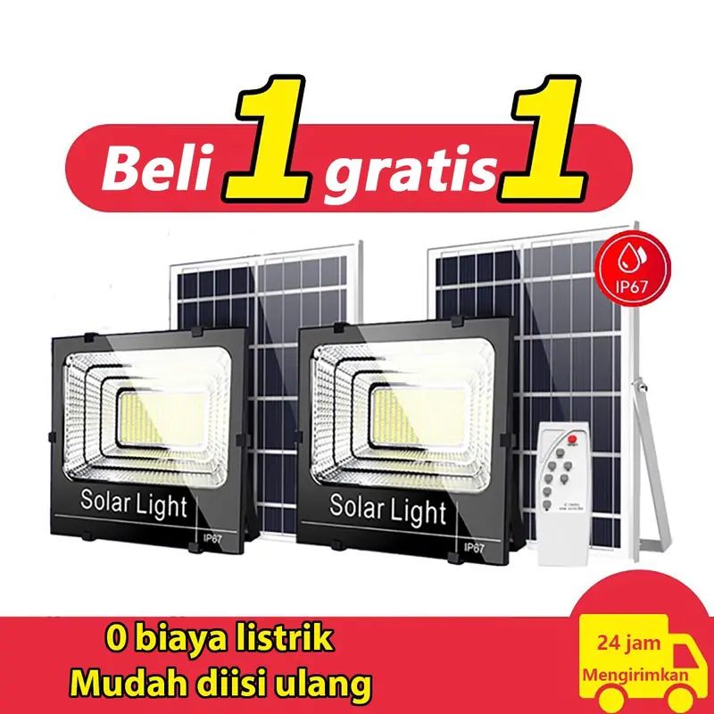LAMPU TENAGA MATAHARI 1500watts 1500 WLampu Tembak tenaga surya solar panel 200watt GARANSI  solar light solar energy lampu tenaga surya energi matahari solar light lampu tenaga surya 0