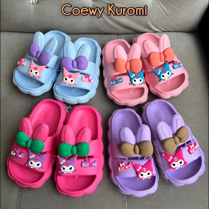 SANDAL SLOP ANAK COEWY KUROMI KELINCI CEWEK PEREMPUAN 1