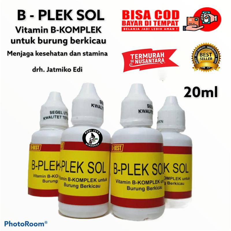 B PLEK BPLEK B-PLEK SOL BPLEX SOL DRH JATMIKO SUPLEMEN DOPING VITAMIN B KOMPLEK VITB KOMPLEKS UNTUK BURUNG DAN HEWAN PULIHKAN STAMINA SETELAH PERJALANAN STRESS 0