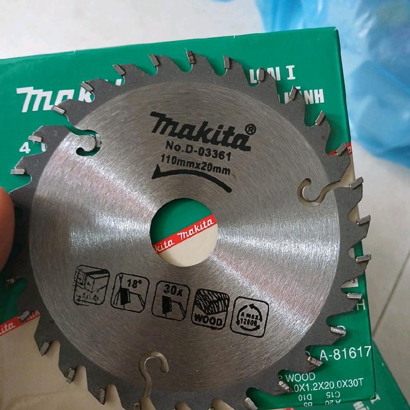 10 Lưỡi cắt gỗ makita , Gushi (gurui), phi 110mmx20mm cao cấp