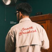 Gambar CLUB of 1986 AMETORA Half-Zip Work Shirt Short Half Sleeve Oversize - Cream, M dari Club of 1986 Kota Bandung 5 Tokopedia