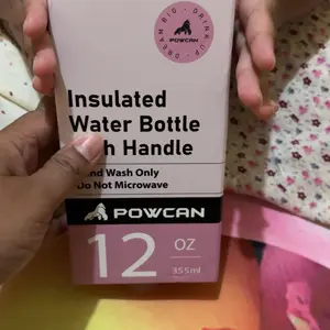 [Brand Crazy Deals]POWCAN Botol Minum Anak Sekolah 350ml | Karakter Lucu Anti Bocor 2 Cara Minum Vacuum
