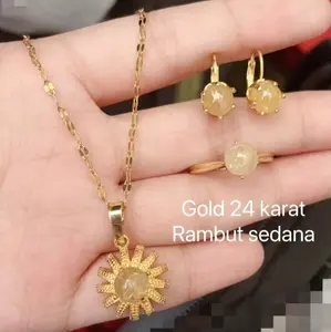 set rambut sedana lapis emas model terlaris