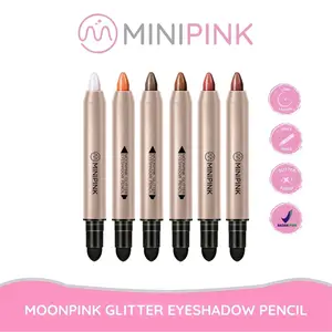 MINIPINK Eyeshadow Pencil Moonpink Glitter 6 Warna Shimmer Tahan Lama MP068