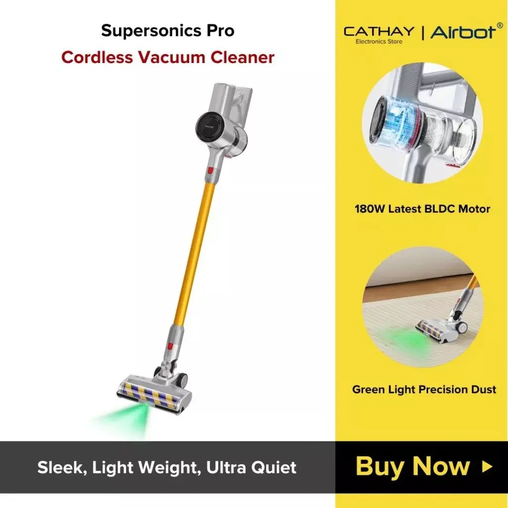 [ New Launch ] Airbot Supersonics Pro 2025 | 25000Pa Cordless Vacuum Stick Handheld Vacuum Cleaner