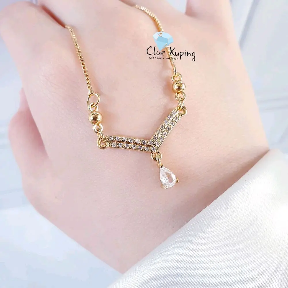 Clue Xuping Aksesories Kalung Fuji Permata Juntai Perhiasan Wanita Gold Cxb0045 stud earrings safety pin necklace semicolon cincin isildur pembuka ring seishiro nagi asli clover sarkia arab gelang foto custom saturnus wristband dr evoo anting anak peri