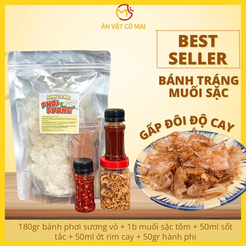 Set Bánh Tráng Muối Sặc Cay Cô Mai Ăn Vặt Cô Mai