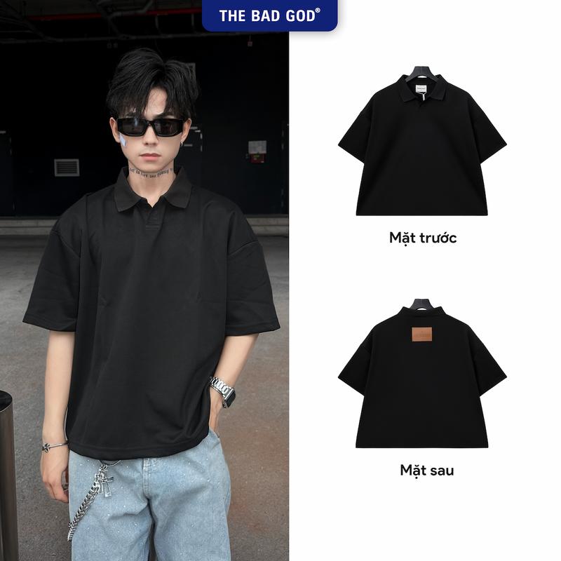 Áo polo Nam Nữ The Bad God Serenity Boxy Chất liệu Cá Sấu CVC Gắn Tag Da - Menswear