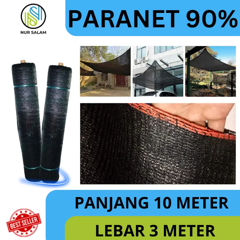 Paranet 90 PERSEN Panjang 10 meter x Lebar 3 meter - shade net Tanaman Jaring paranet