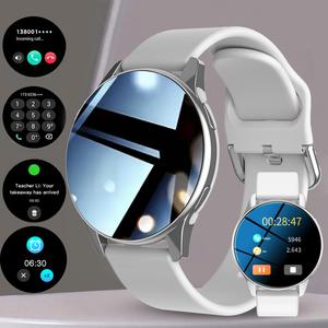 Reloj inteligente de 1.28 pulgadas HD, Llamadas inalámbricas, Notificaciones de alarma y mensajes, Control de música, Compatible con Android y iOS, Diseño unisex