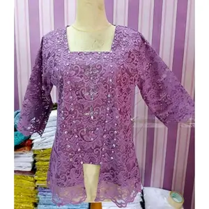 Atasan Kebaya Kutu Baru Premium Keluaran Model Terbaru/Kebaya renda pesta/Kebaya renda wisuda/kebaya renda formal Wanita Cantik dress Baju Brokat Mewah Kondangan