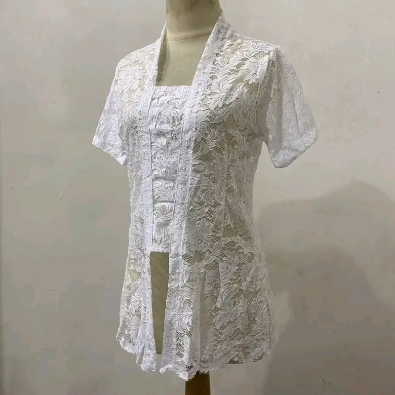 kebaya kutubaru brukat lengan pendek pakaian adat jawa bali fashion 0