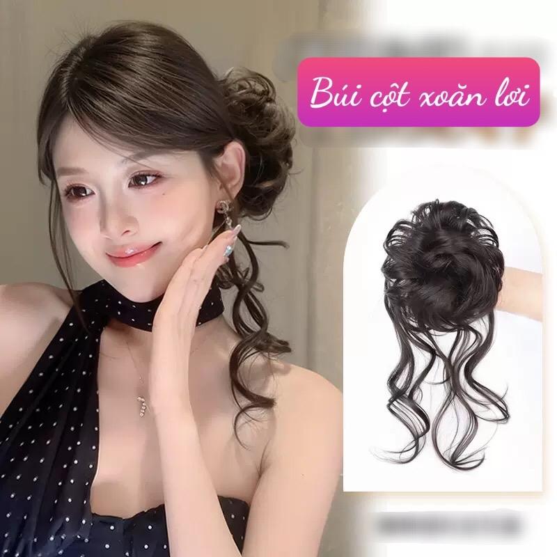  Búi cột lơi tóc tơ lạnh mềm mượt dành cho nữ 