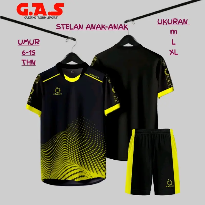 Set Baju Futsal Anak-Anak Lengkap dengan Celana untuk Usia 5-15 Tahun Pakaian Outdoor Olahraga Sport 0