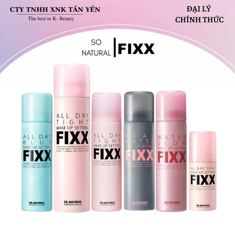  Xịt Khóa Nền So Natural All Day Tight Makeup Setting Fixx 35ml - 75ml - 120ml 