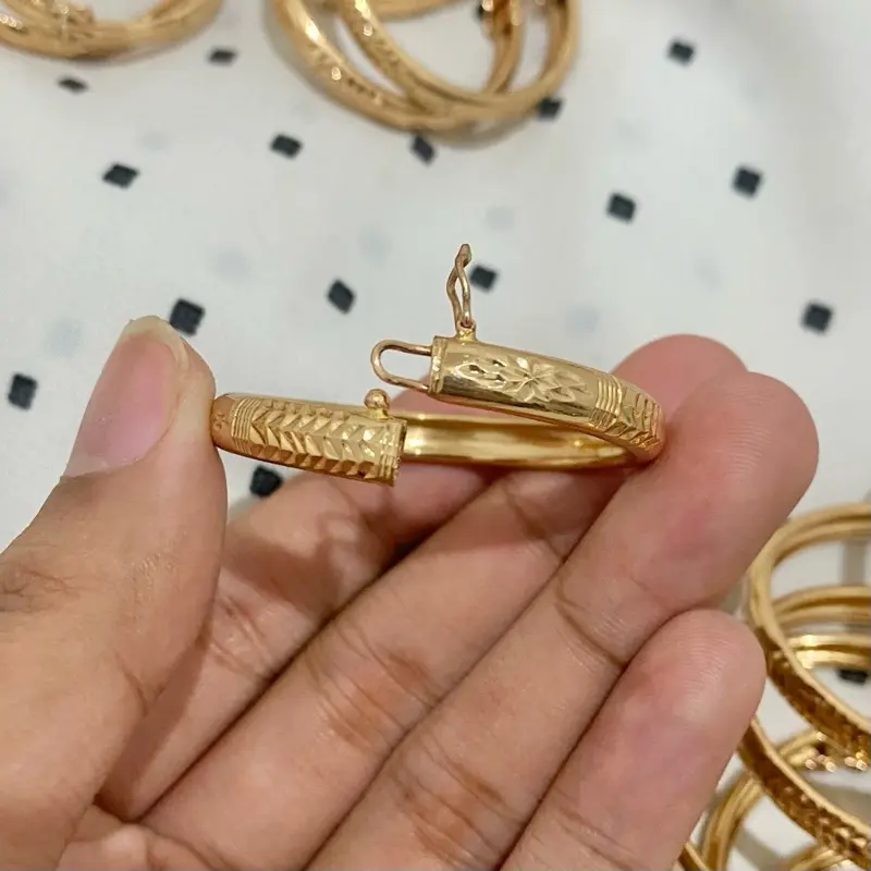 [AK5.1] Gelang Swasa Anak Kuwung 5 mm Motif Ringan Bulat Awet Tahan Karat Lebar 5 mili 1